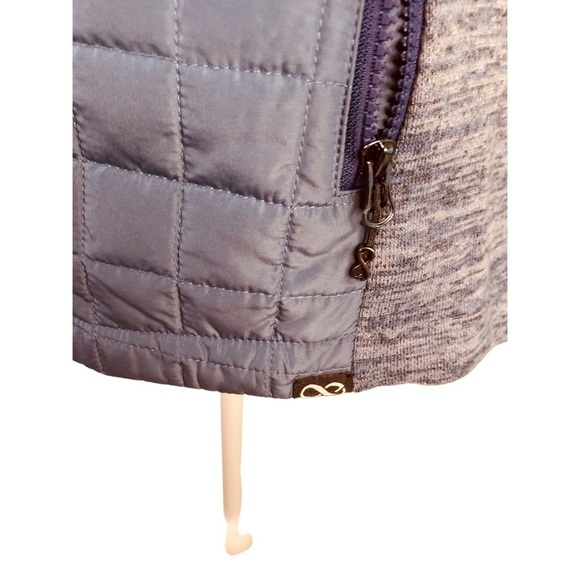 New Women's Medium Be Boundless Soft Touch Zip Up Mixed-Media Vest Light Blue - Picture 7 of 13